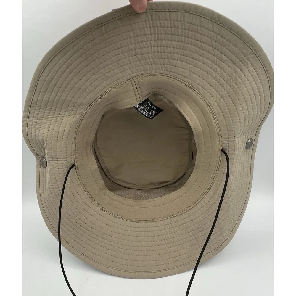 Mission Bucket Hat Chin Strap Side Snaps Stretch Beige Unisex Adult Pack OSFM